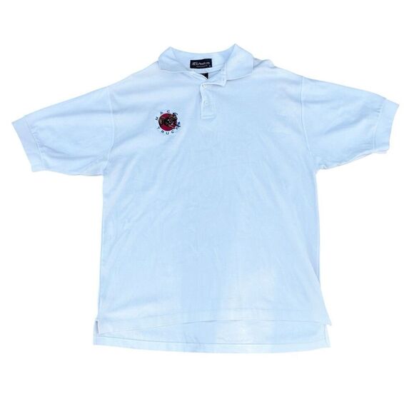 Mack Trucks Men's XL Polo Shirt White Short Sleeve Embroidered Logo k-product - Picture 1 of 5